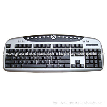 Multimedia Keyboard in Black, Made of 475 Recycle Material